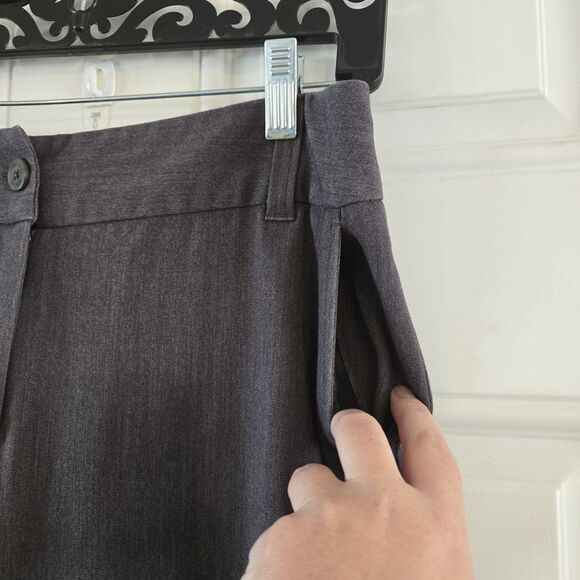 Rafaella Womens Gray Curvy Fit Slacks Trousers Size 10 Pockets Dress Pants Y2K - Picture 5 of 6